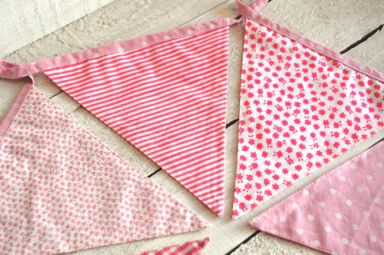 Pink Fabric Baby Girl Bunting - Chicy Rachael