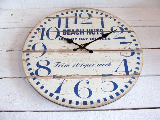 Beach Huts For Hire Small Wall Clock