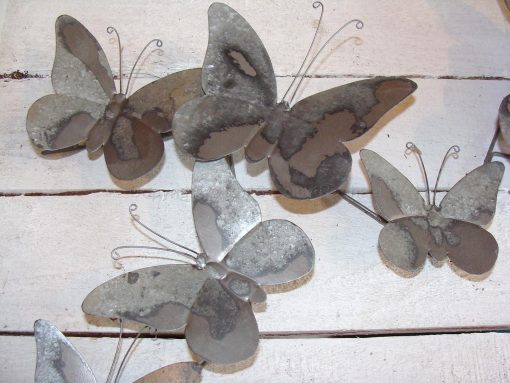 Grey Metal Butterfly Wall Art 2