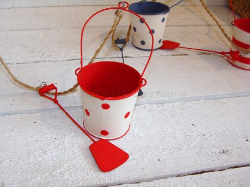 Blue, White And Red Buckets And Spades Garland 2
