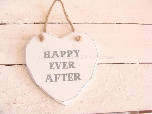 Happy Ever After Hanging Heart Plaque