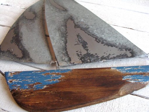 Tin And Wooden Yacht Wall Art 2