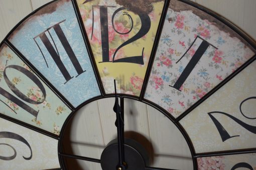 Large Iron Floral Wall Clock 2