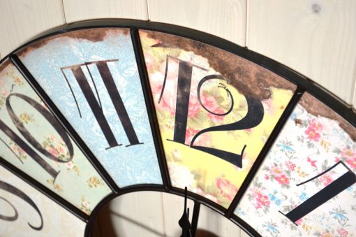 Large Iron Floral Wall Clock 3