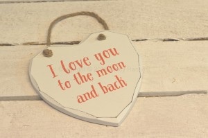 I Love You To The Moon And Back Heart Plaque 2