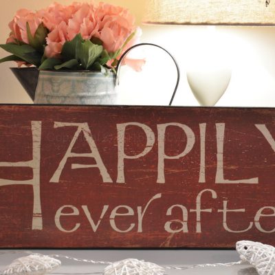Wooden Happily Ever After Sign