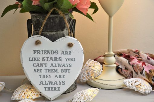 Friends Are Like Stars Heart Plaque