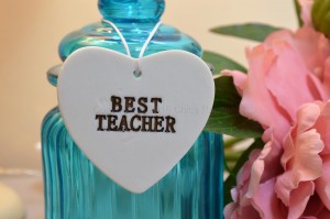 Ceramic Best Teacher Hanging Heart