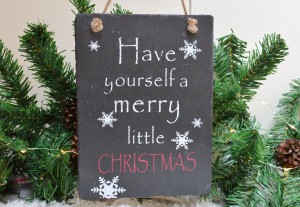 Slate Have Yourself A Merry Little Christmas Hanging Sign 1