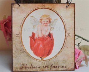 I Believe In Fairies Vintage Metal Sign