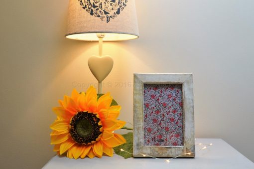 Small White Washed Wooden Picture Frame