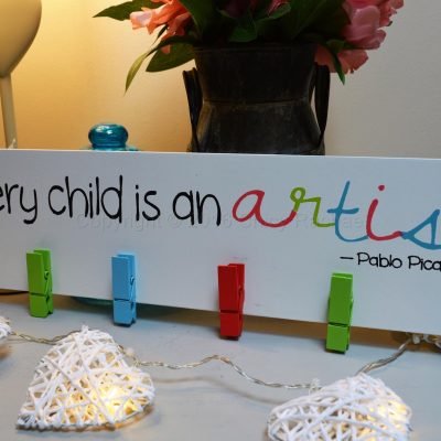 Every Child Is An Artist Peg Board