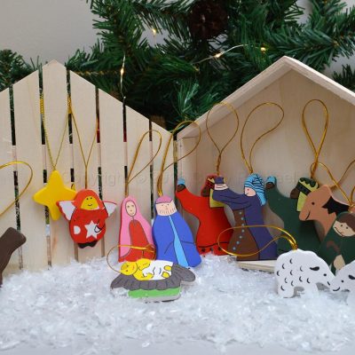 Wooden Nativity Set In Presentation Box
