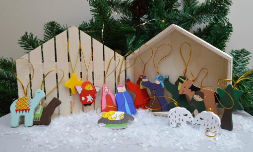 Wooden Nativity Set In Presentation Box