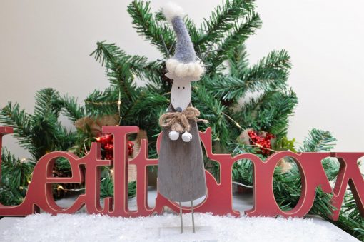 Standing Wooden Grey Reindeer