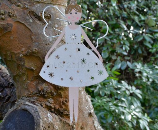 White Wooden Hanging Fairy 2