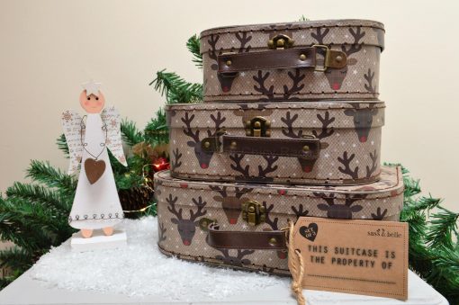 Set Of 3 Reindeer Suitcases