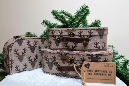 Set Of 3 Reindeer Suitcases 3