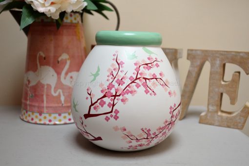 White Blossom Pot Of Dreams Money Pot