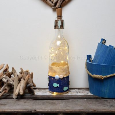 Handmade Beach And Sea Themed LED Light Up Bottle
