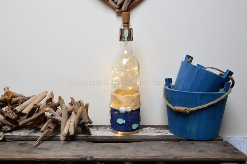 Handmade Beach And Sea Themed LED Light Up Bottle