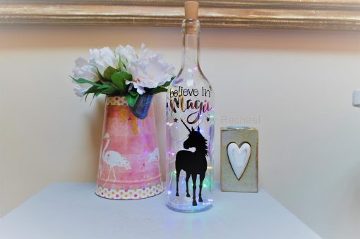 Handmade Standing Unicorn LED Light Up Bottle