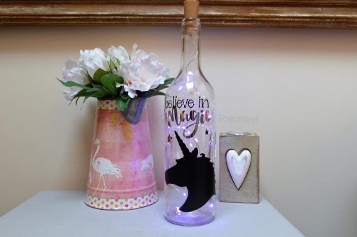 Handmade Unicorn Head LED Light Up Bottle